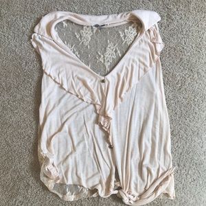 Lace Back Shirt